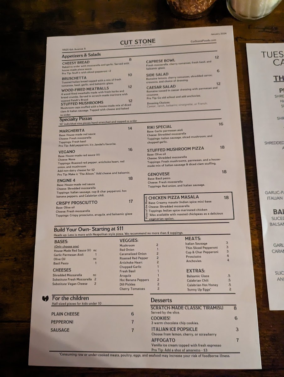 Menu Cut Stone Wood-Fired Pizza-8